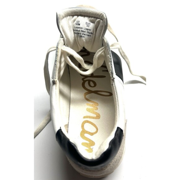 Sam Edelman Enna Casual Sneakers Womens Size 10 White Leather Athletic Shoes - Picture 4 of 5